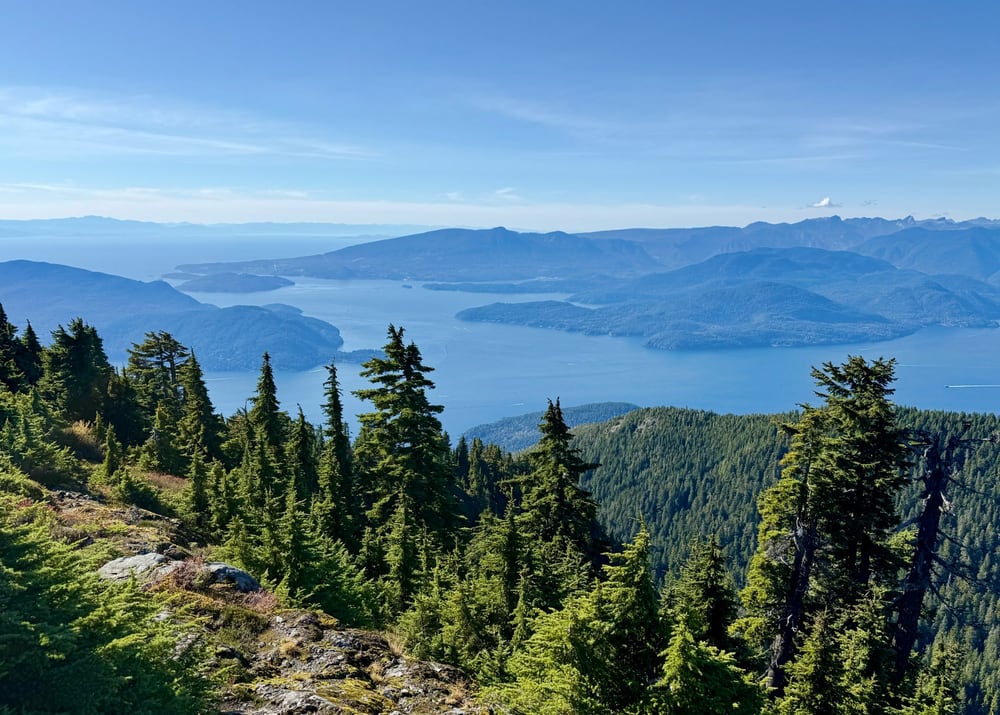 View over Howe Sound from the peak