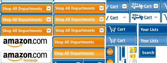 Screenshot of early amazon.com web assets