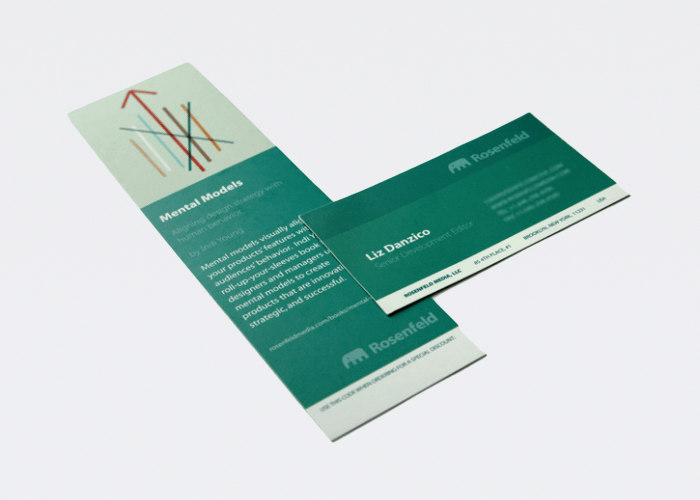 Printed collateral for Rosenfeld Media